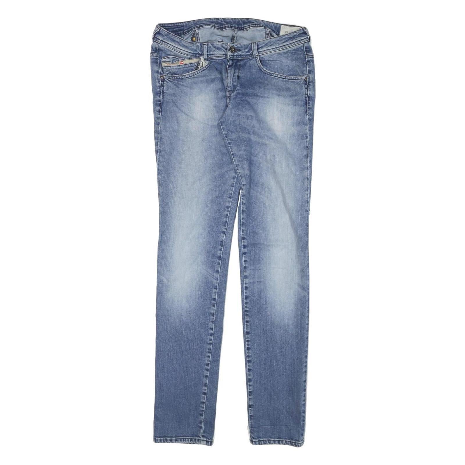 DIESEL Womens Jeans Blue Slim Skinny Denim Light W30 L33 Classic Style