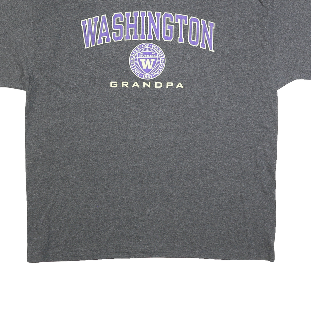 CHAMPION Mens Grey Washington Grandpa Graphic T-Shirt XL Crew Neck Short Sleeve