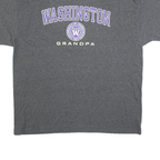 CHAMPION Mens Grey Washington Grandpa Graphic T-Shirt XL Crew Neck Short Sleeve