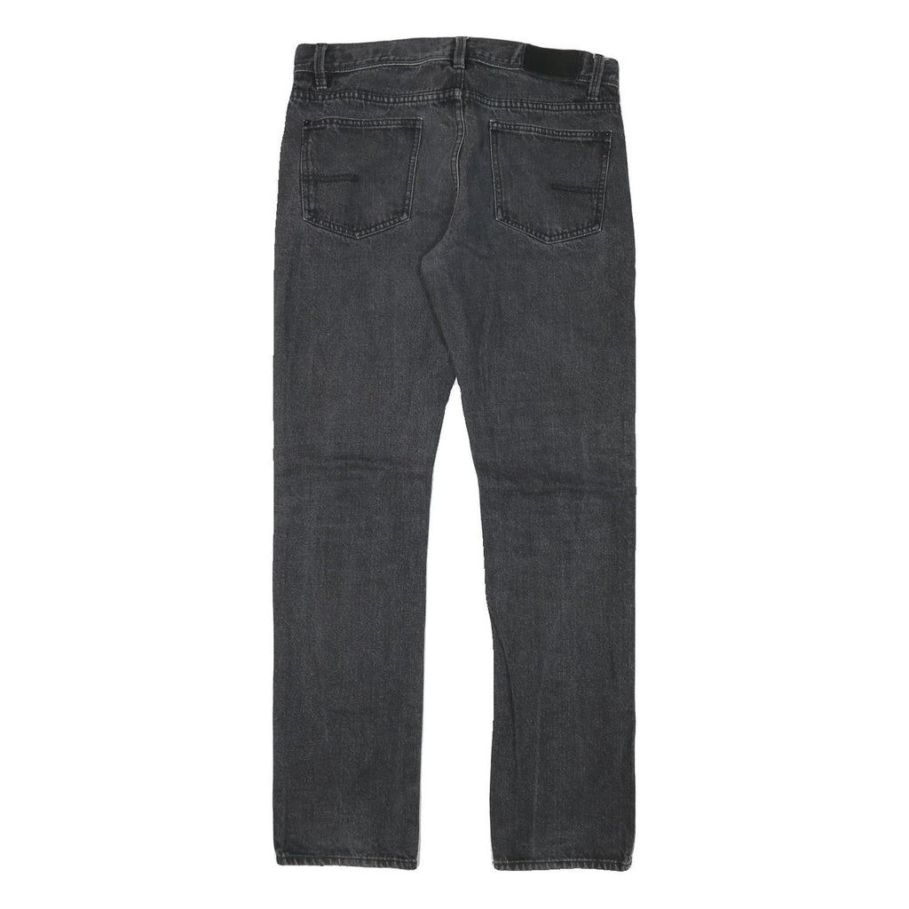 CALVIN KLEIN Mens Regular Fit Straight Leg Denim Dark Jeans W32 L32 Zip Closure