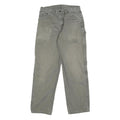 DICKIES Mens Cotton Grey Regular Straight Trousers W32 L32 Workwear Zip Closure