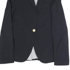 ZARA WOMAN Womens Black Jacket S Polyester Blend Button Plain Tailored Blazer
