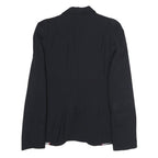 ZARA WOMAN Womens Black Jacket S Polyester Blend Button Plain Tailored Blazer