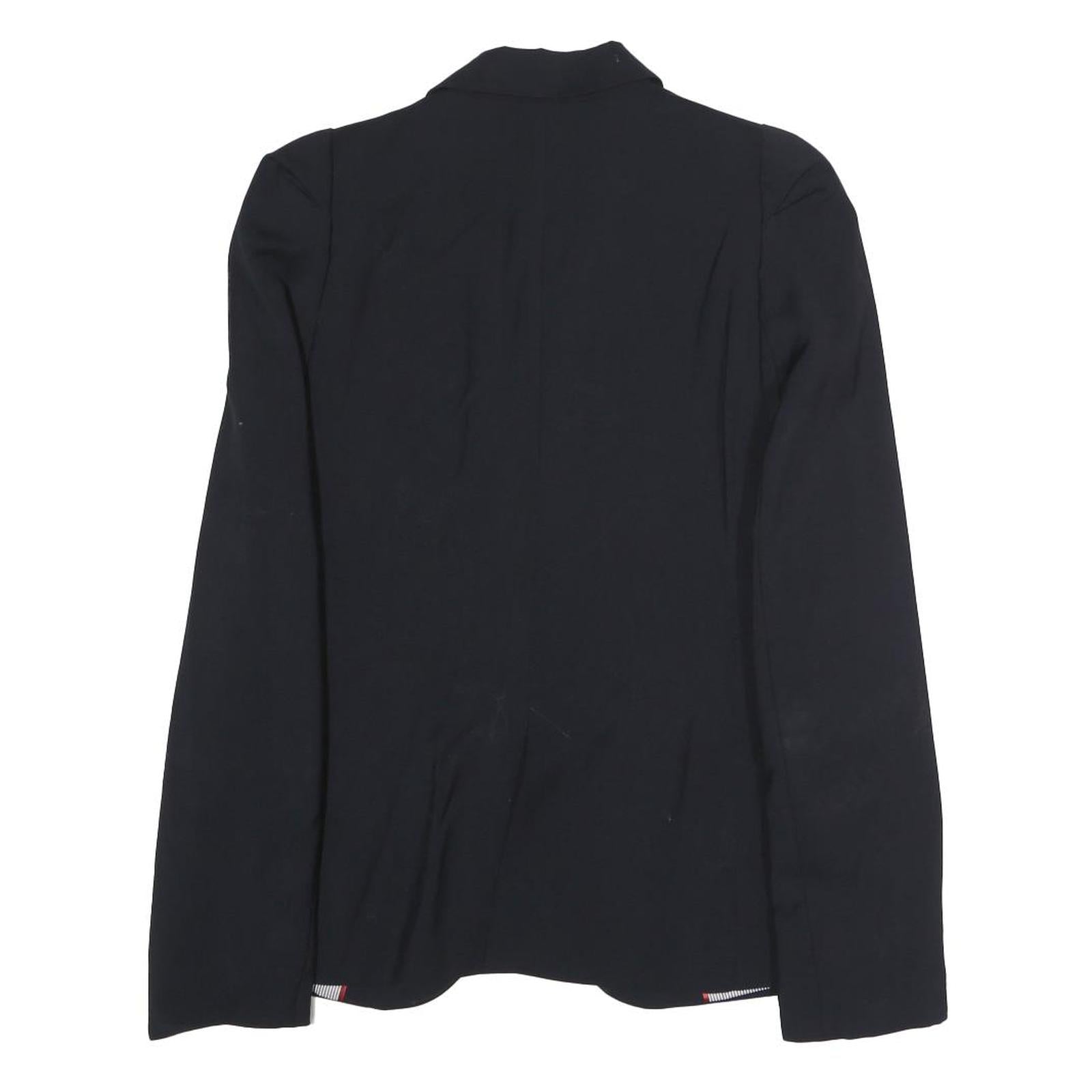 ZARA WOMAN Womens Black Jacket S Polyester Blend Button Plain Tailored Blazer