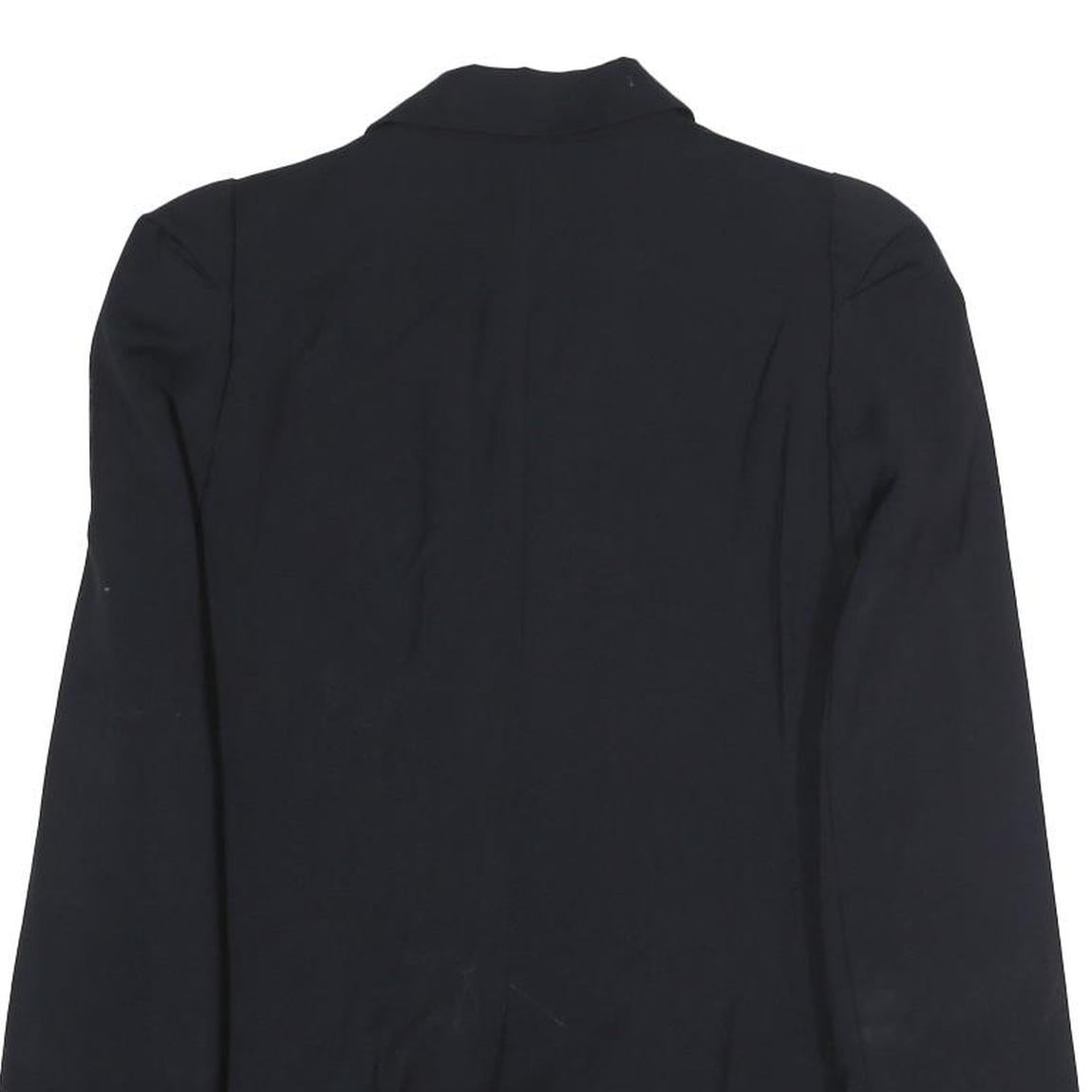 ZARA WOMAN Womens Black Jacket S Polyester Blend Button Plain Tailored Blazer