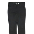 LA REDOUTE Womens Regular Fit Black Cotton Blend Trousers W31 L41 Zip Pockets
