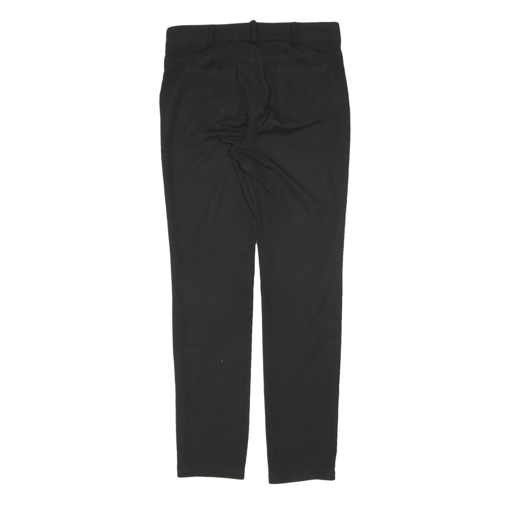 LA REDOUTE Womens Regular Fit Black Cotton Blend Trousers W31 L41 Zip Pockets