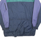 Mens Blue & Green Colourblock Classic Jacket L Polyester Blend Windbreaker Zip