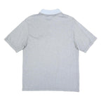 LACOSTE Mens Grey & White Short Sleeve Plain M Polo Shirt Cotton Blend Casual