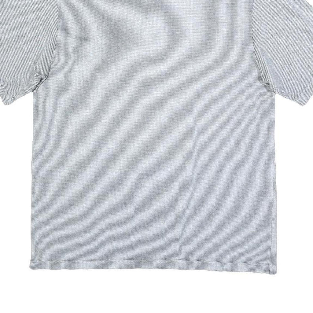 LACOSTE Mens Grey & White Short Sleeve Plain M Polo Shirt Cotton Blend Casual