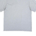 LACOSTE Mens Grey & White Short Sleeve Plain M Polo Shirt Cotton Blend Casual