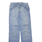 YOU Womens Regular Fit Blue Denim Rinse Wash Jeans W28 L31 Straight Leg Zip