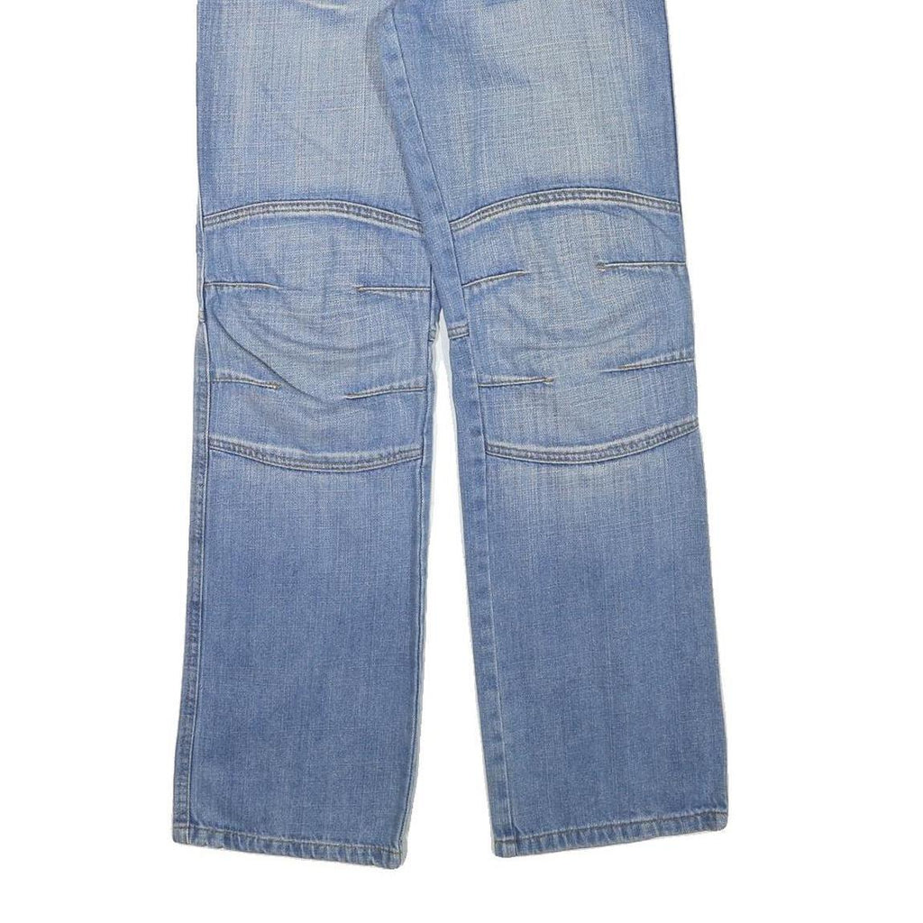 YOU Womens Regular Fit Blue Denim Rinse Wash Jeans W28 L31 Straight Leg Zip