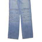 YOU Womens Regular Fit Blue Denim Rinse Wash Jeans W28 L31 Straight Leg Zip