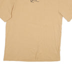 KARL KANI Mens Beige T-Shirt L Short Sleeve Crew Neck Signature Logo