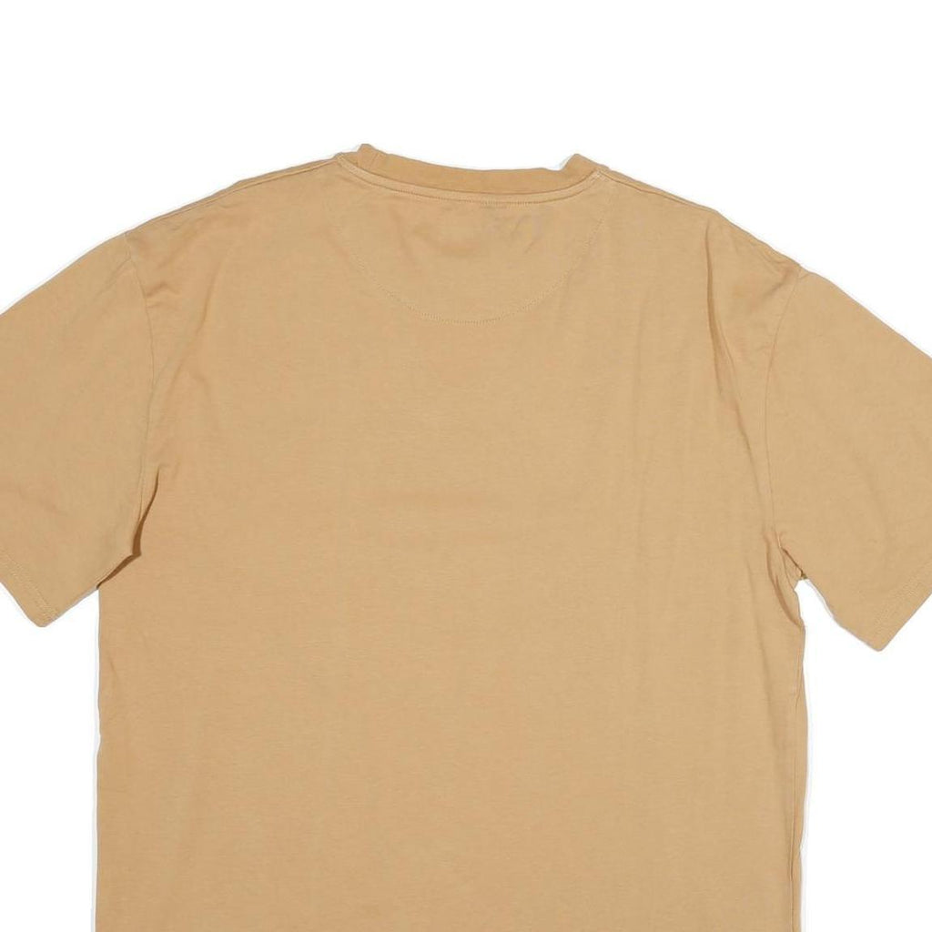 KARL KANI Mens Beige T-Shirt L Short Sleeve Crew Neck Signature Logo