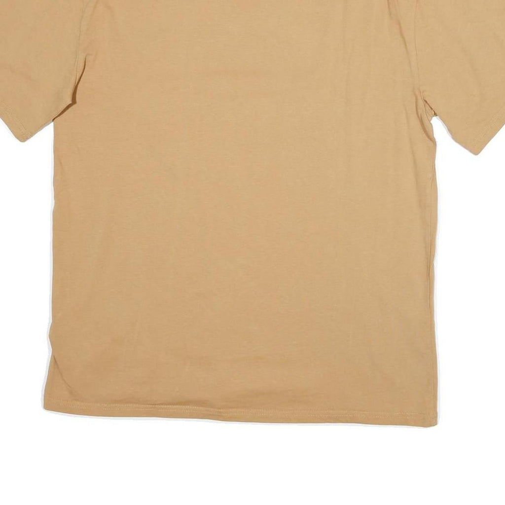 KARL KANI Mens Beige T-Shirt L Short Sleeve Crew Neck Signature Logo