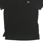 LACOSTE LIVE Mens Black Short Sleeve Plain Polo Shirt M Cotton Blend