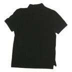 LACOSTE LIVE Mens Black Short Sleeve Plain Polo Shirt M Cotton Blend