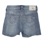 TRUE RELIGION Womens Denim Blue Casual Shorts XS W26 Stylish Relaxed Fit