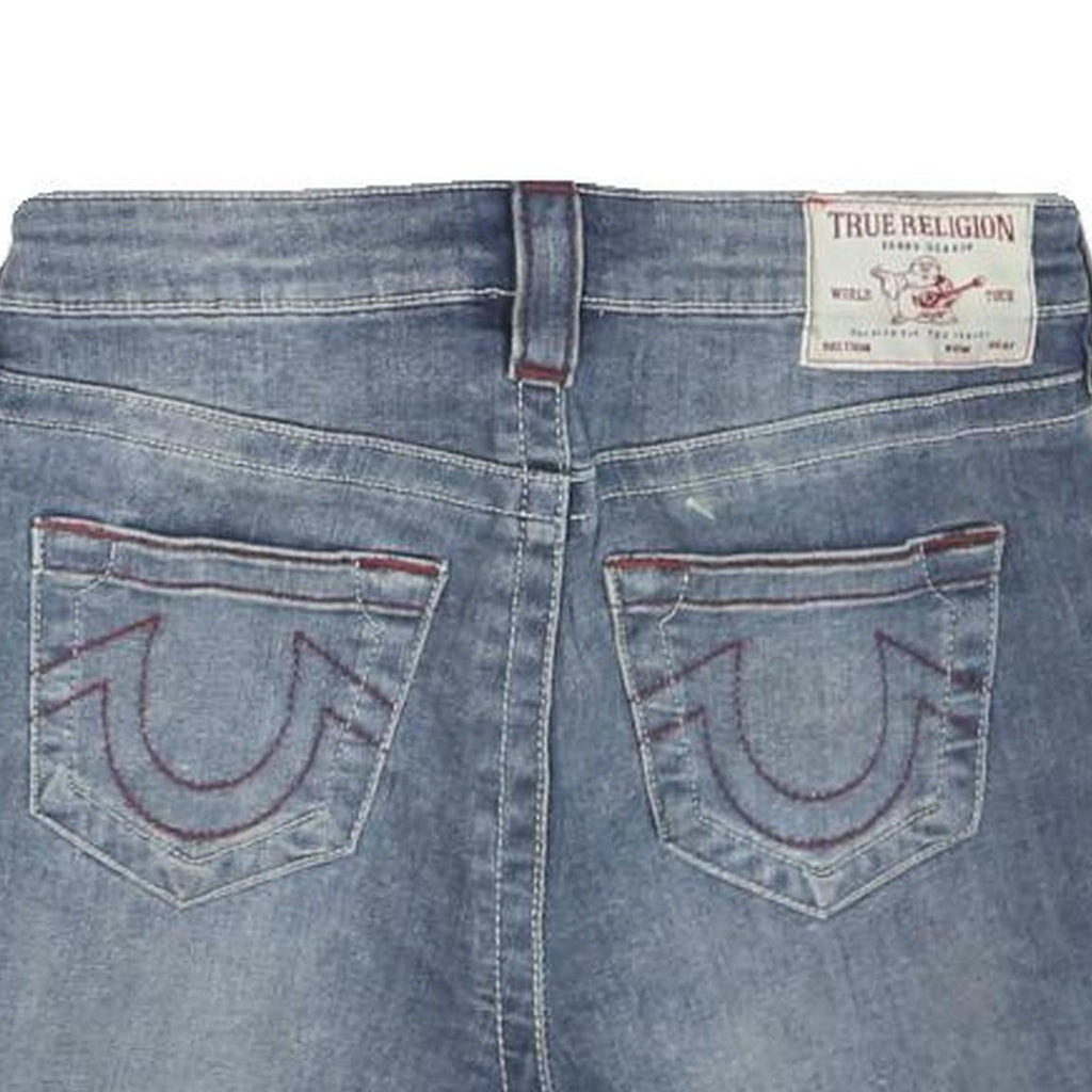 TRUE RELIGION Womens Denim Blue Casual Shorts XS W26 Stylish Relaxed Fit