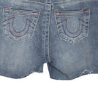 TRUE RELIGION Womens Denim Blue Casual Shorts XS W26 Stylish Relaxed Fit