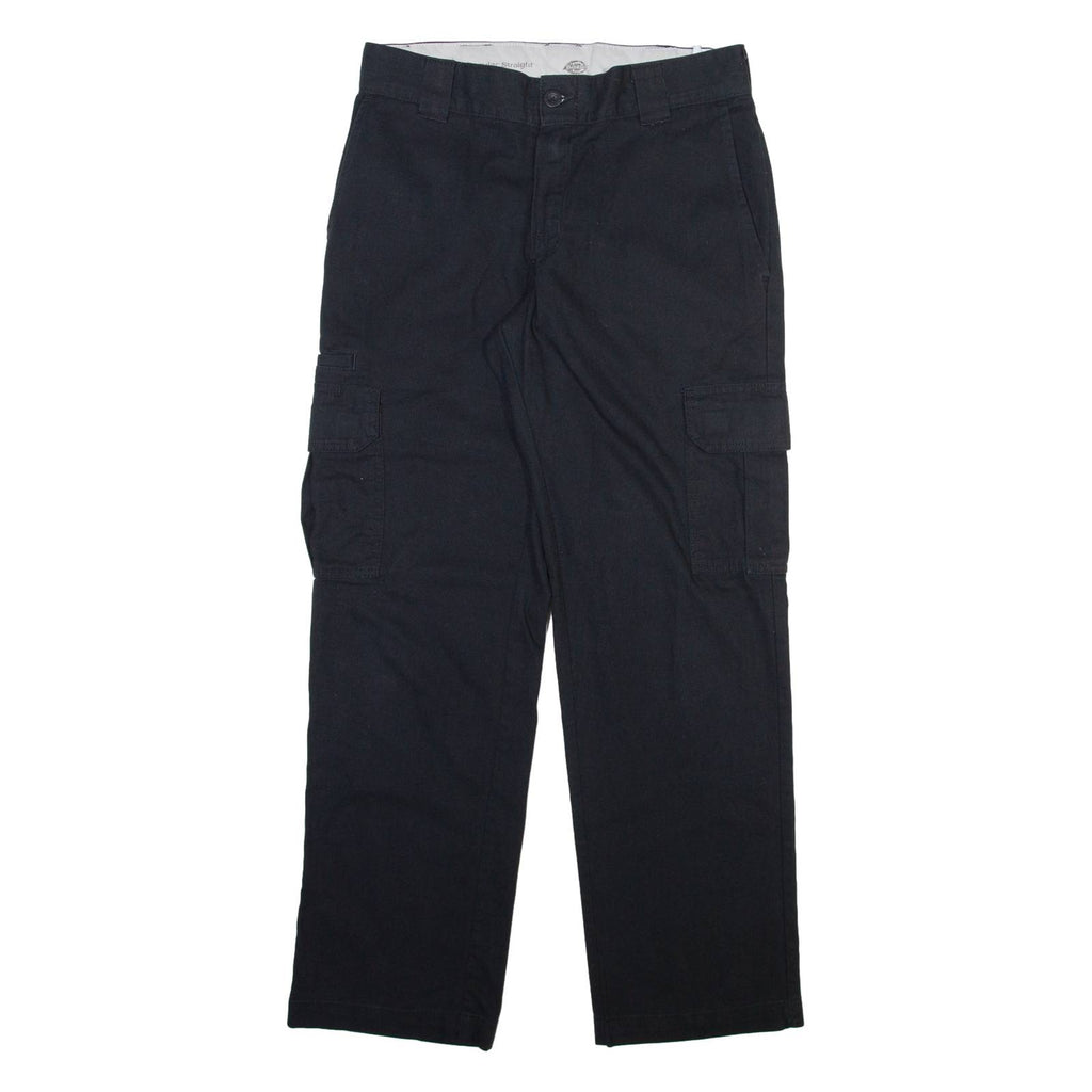 DICKIES Cargo Mens Trousers Black Relaxed Straight W30 L30