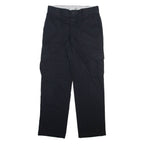 DICKIES Cargo Mens Trousers Black Relaxed Straight W30 L30