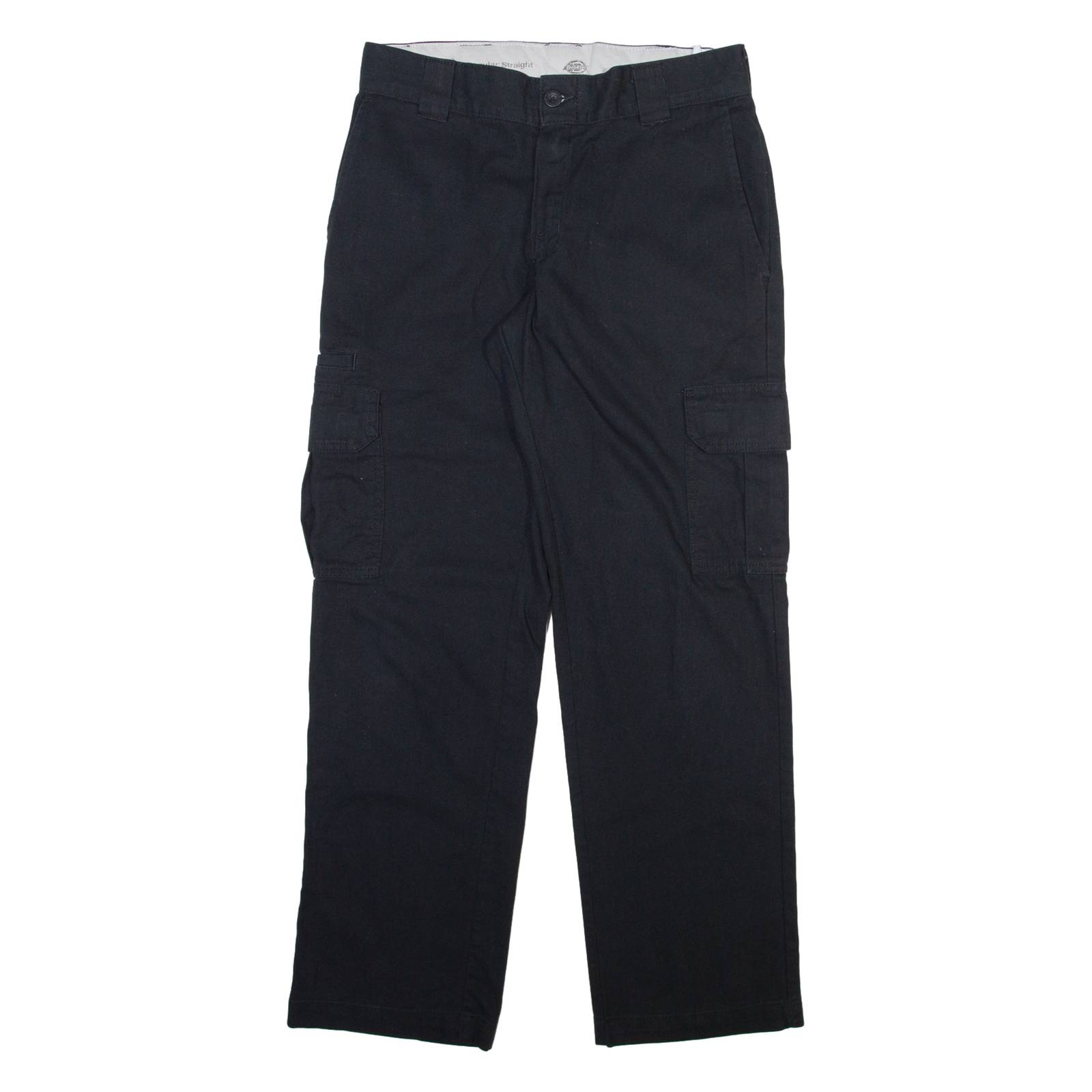 DICKIES Cargo Mens Trousers Black Relaxed Straight W30 L30