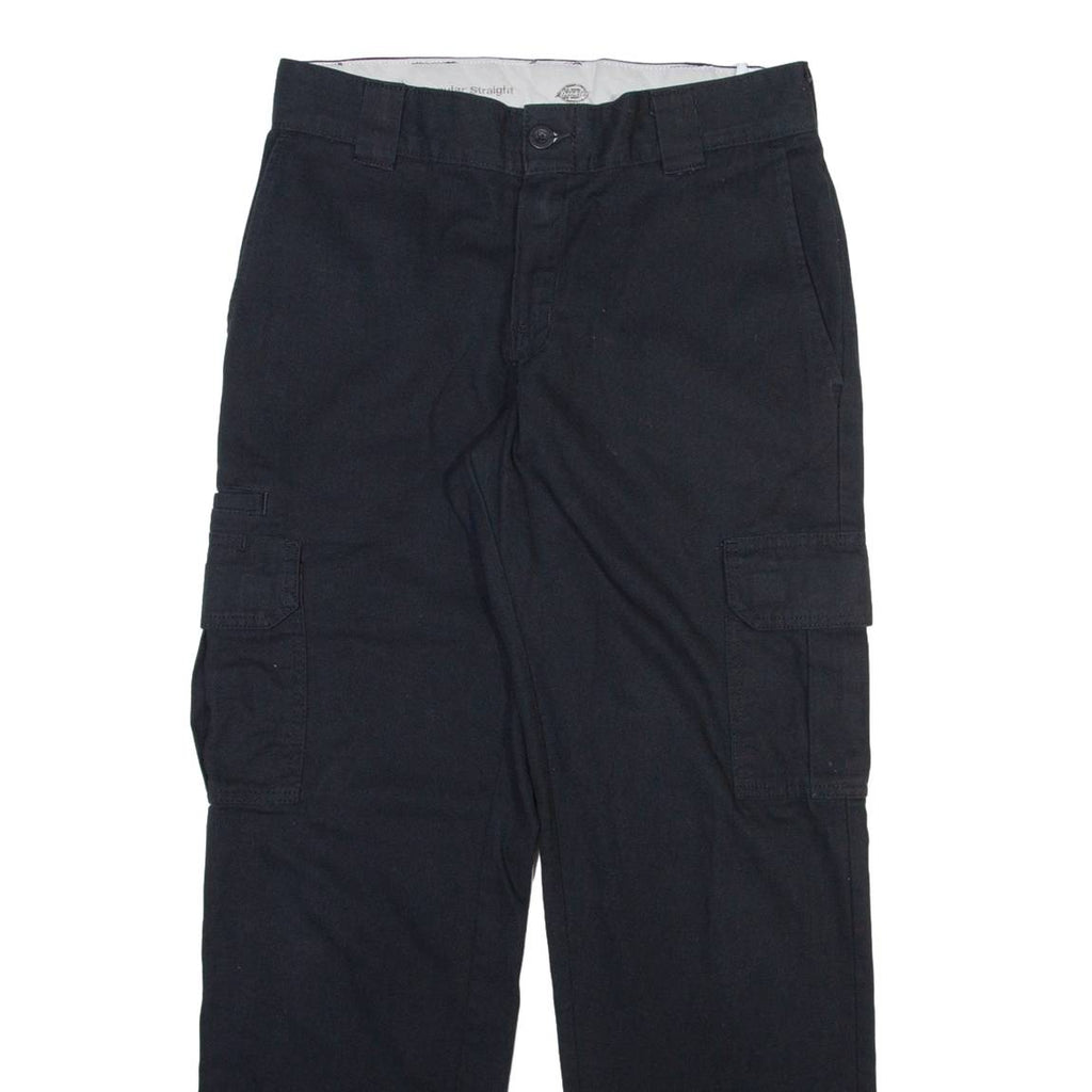 DICKIES Cargo Mens Trousers Black Relaxed Straight W30 L30