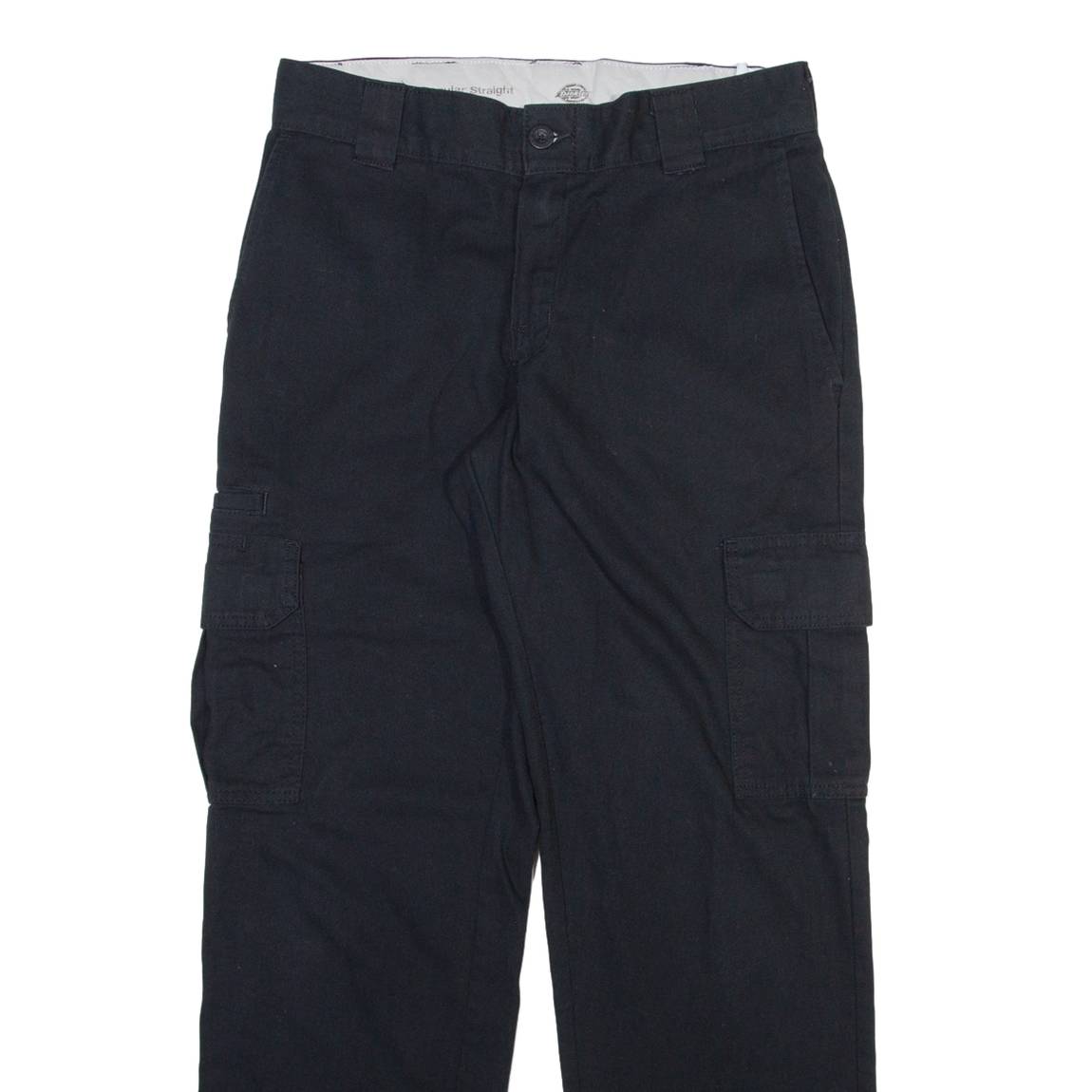 DICKIES Cargo Mens Trousers Black Relaxed Straight W30 L30