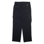 DICKIES Cargo Mens Trousers Black Relaxed Straight W30 L30