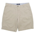 CHAPS Mens Shorts Beige Casual Plain L W34 Classic Cotton Summer