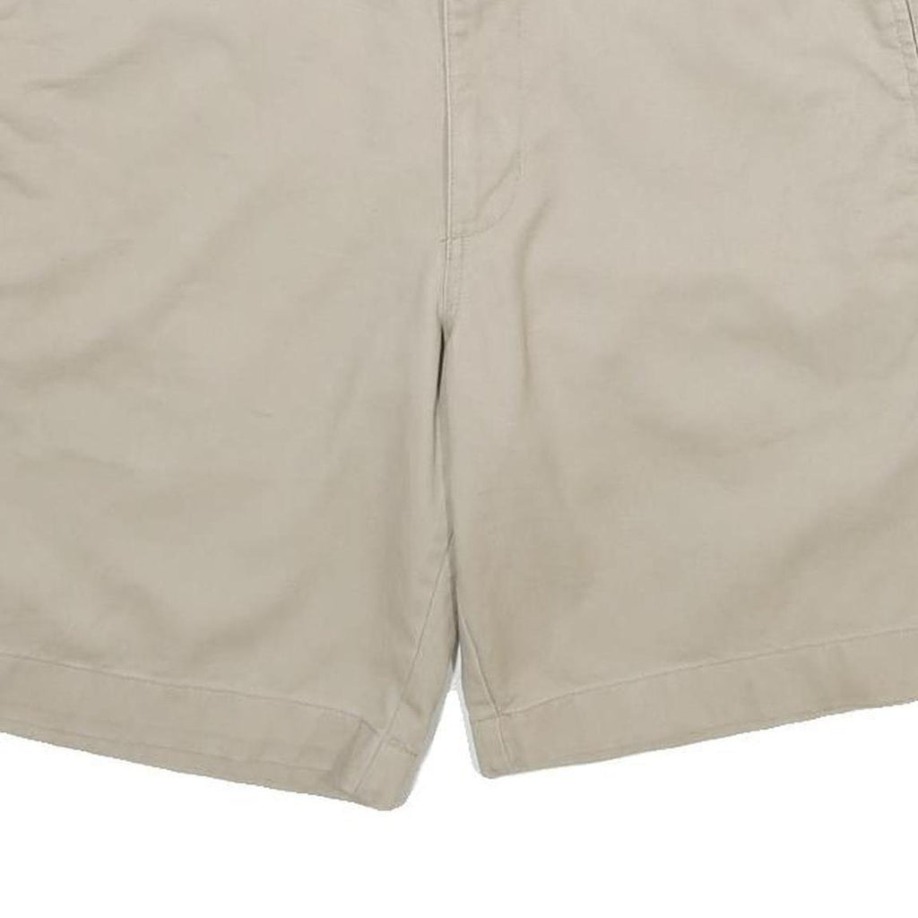CHAPS Mens Shorts Beige Casual Plain L W34 Classic Cotton Summer
