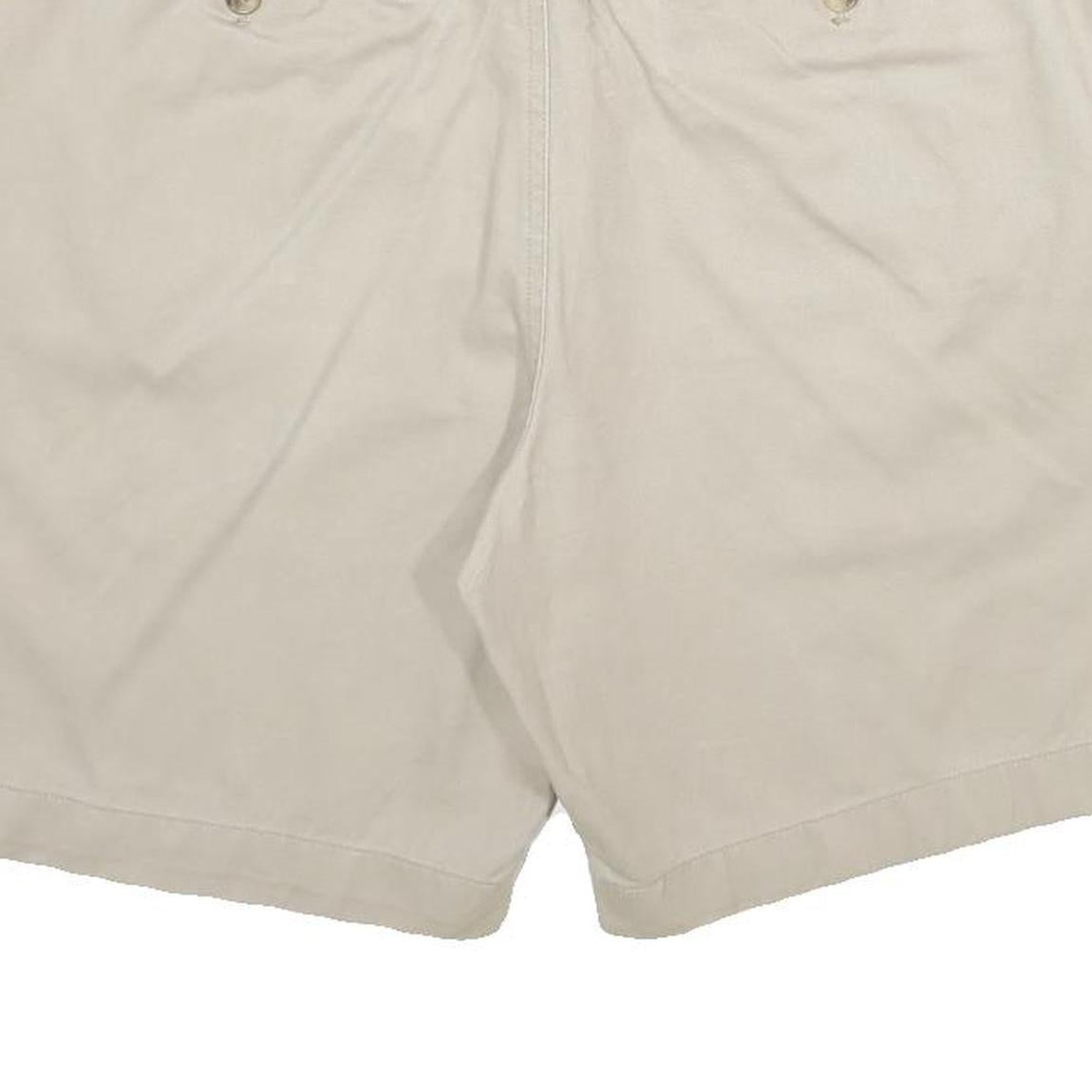 CHAPS Mens Shorts Beige Casual Plain L W34 Classic Cotton Summer