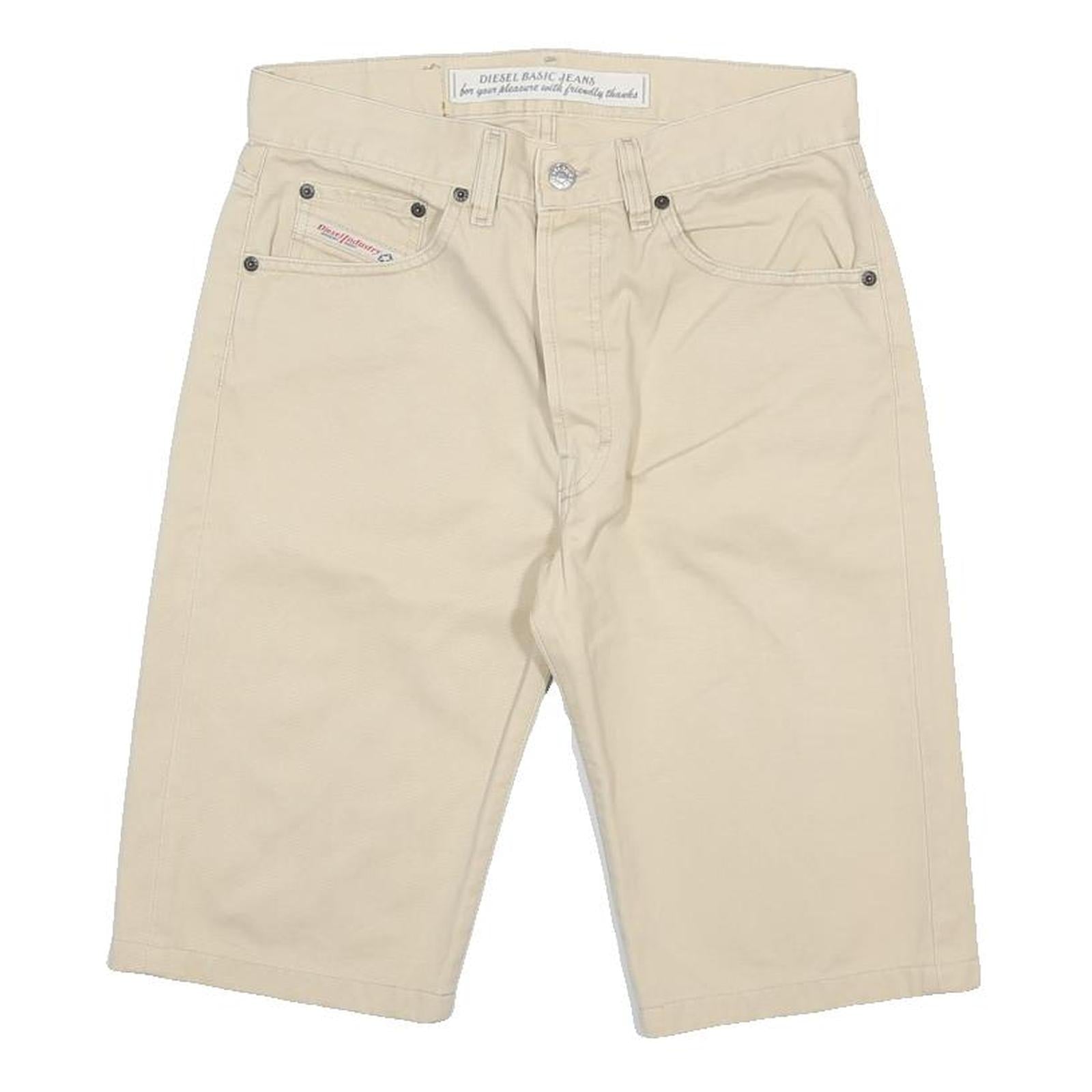 DIESEL Mens Shorts Beige Casual Plain M W29 Comfortable Cotton