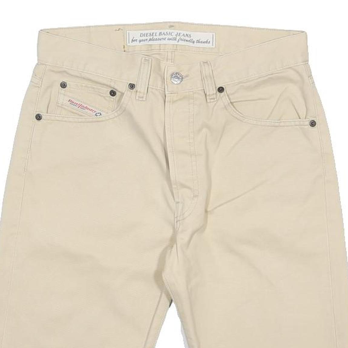 DIESEL Mens Shorts Beige Casual Plain M W29 Comfortable Cotton