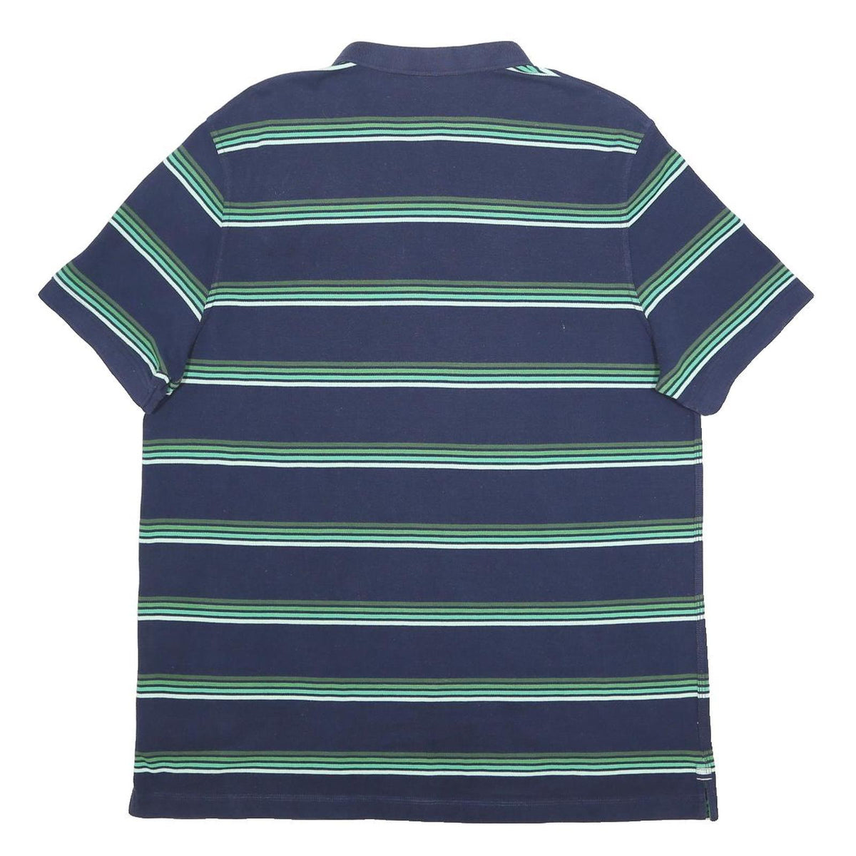 CANTERBURY Mens Navy Green Striped IRFU Cotton Blend Polo Shirt 2XL Rugby