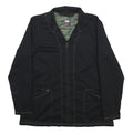 DICKIES Womens Black Workwear Polyester Blend Jacket L Zip Plain Durable Casual