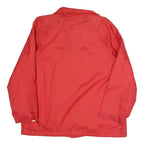Womens Red Plain Button Jacket L Polyester Blend Casual Outerwear