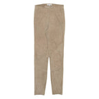 YOUNG POETS SOCIETY Womens Leather Trousers Beige Slim Skinny W24 L28