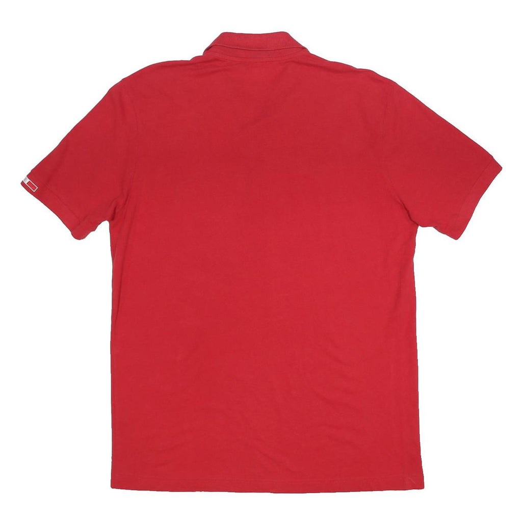 KAPPA Mens Red Short Sleeve Plain 2XL Cotton Blend Polo Shirt Classic Fit