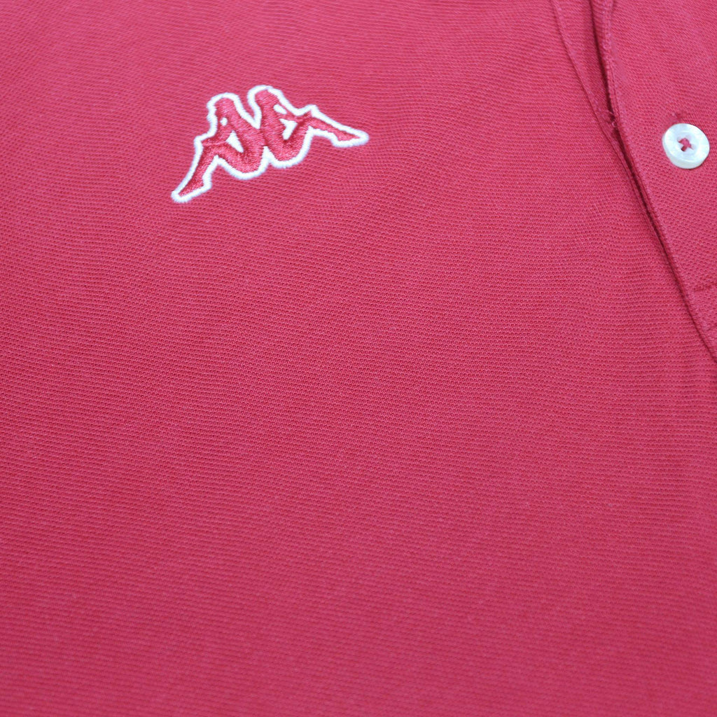 KAPPA Mens Red Short Sleeve Plain 2XL Cotton Blend Polo Shirt Classic Fit