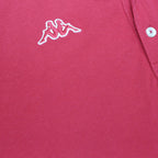 KAPPA Mens Red Short Sleeve Plain 2XL Cotton Blend Polo Shirt Classic Fit