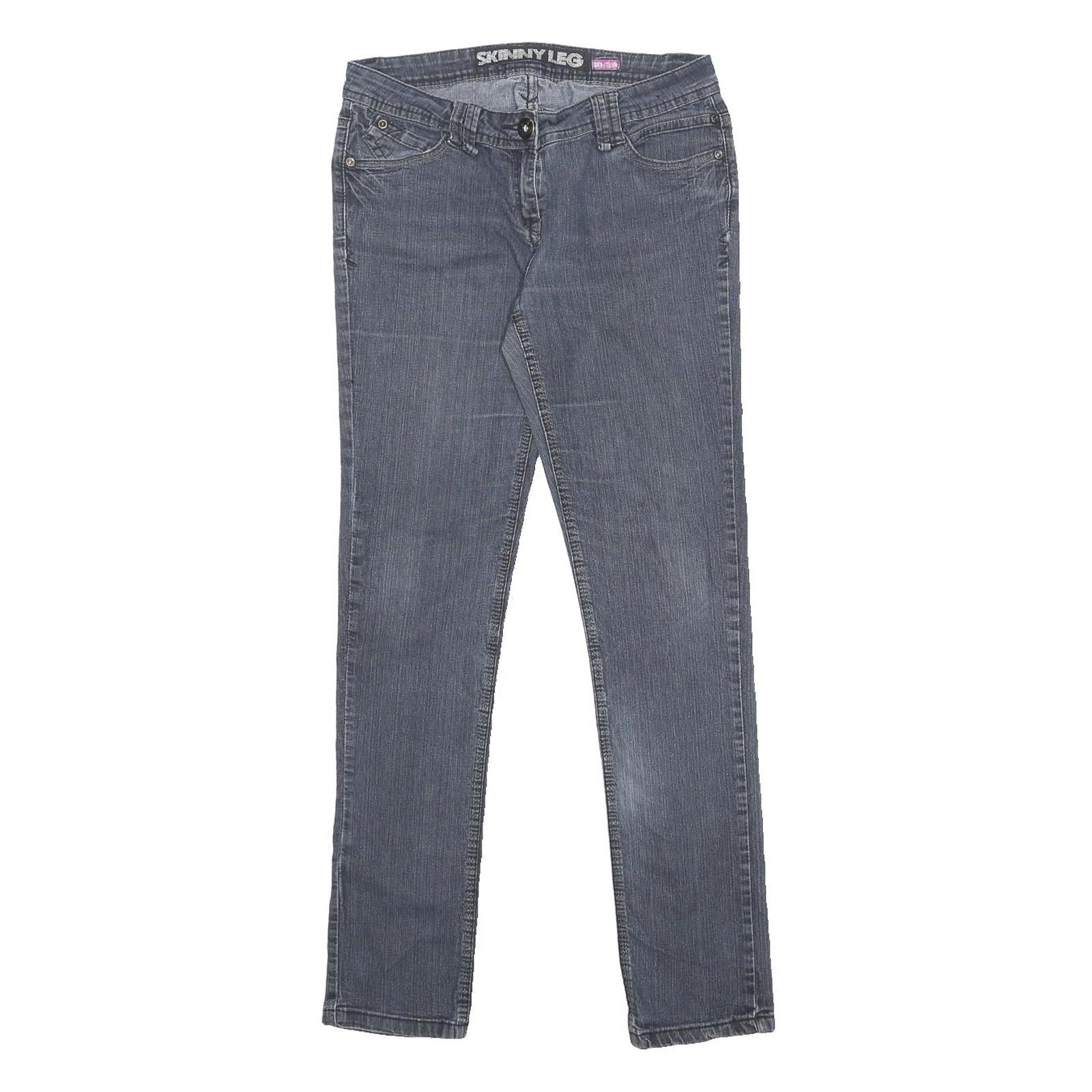 Womens Slim Blue Denim Skinny Leg Cotton Blend Zip Jeans W30 L30 Skinny Fit