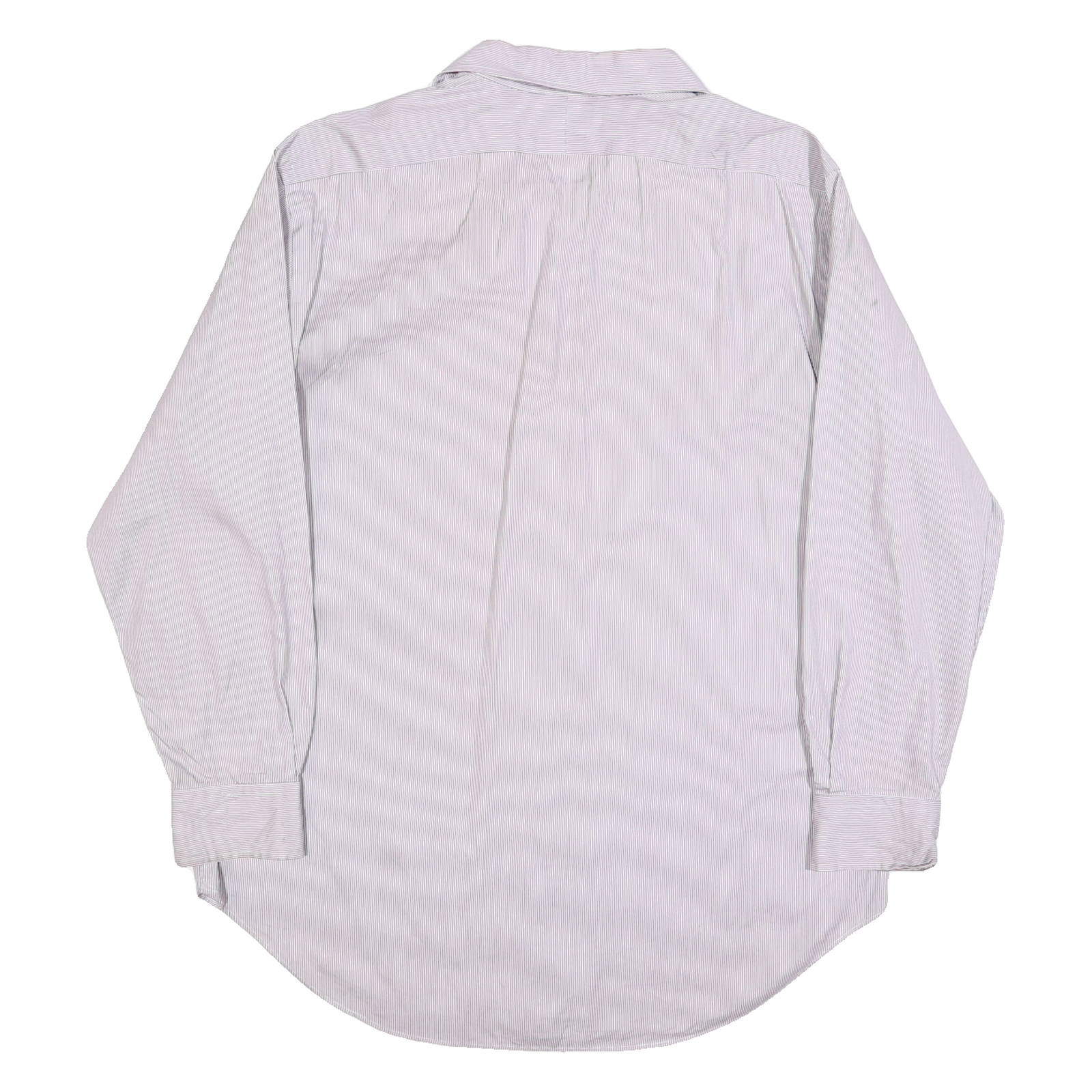 RALPH LAUREN Mens White & Pink Stripe Shirt L Classic Fit Cotton Long Sleeve