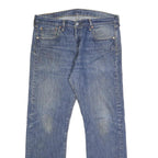 LEVI'S 501 Mens Jeans Blue Regular Straight Denim Medium W35 L32 Classic Button