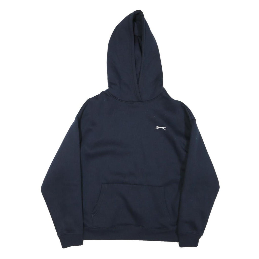 SLAZENGER Womens Navy Hoodie UK 8 Cotton Blend Casual Pullover Sweatshirt
