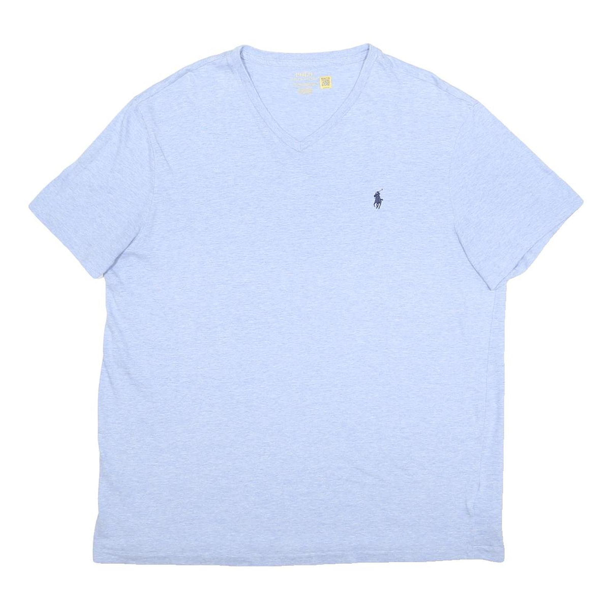 POLO RALPH LAUREN Mens Blue V-Neck Cotton T-Shirt XL Classic