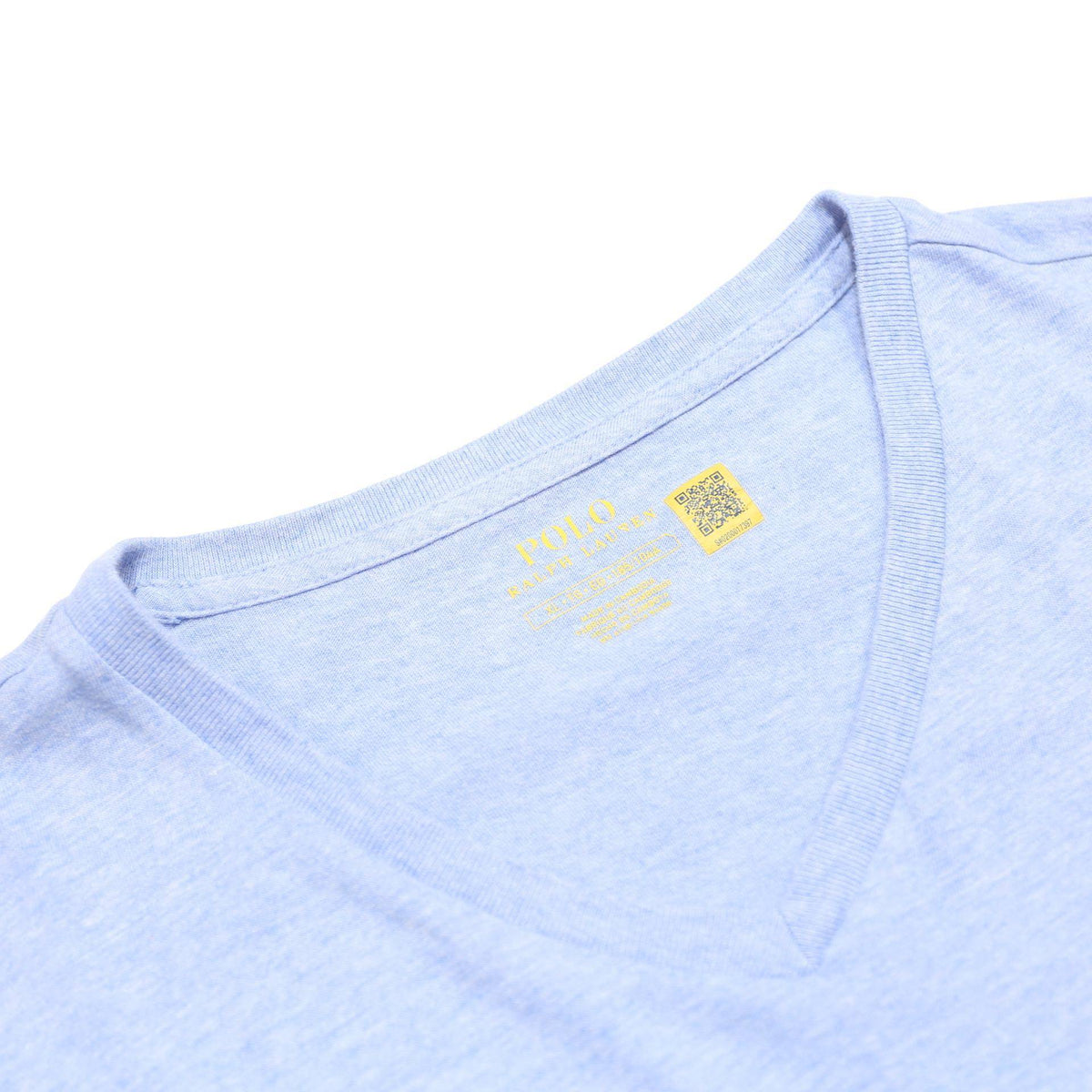 POLO RALPH LAUREN Mens Blue V-Neck Cotton T-Shirt XL Classic